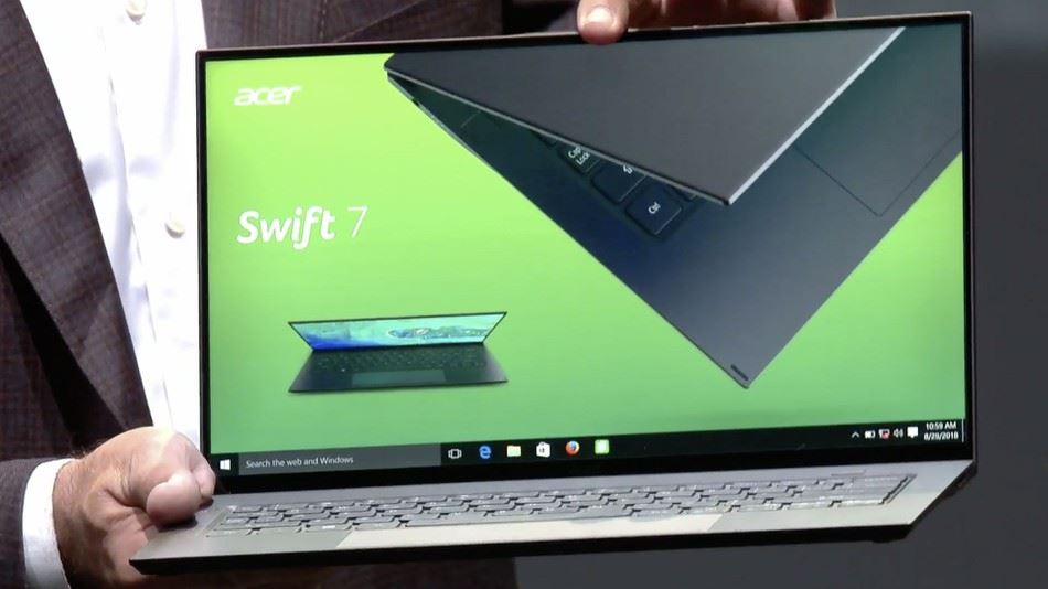 Acer Swift 7 gets thinner, beefs up battery life