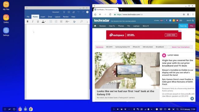 Using the Note 9 in DeX mode gives you a Windows-like desktop