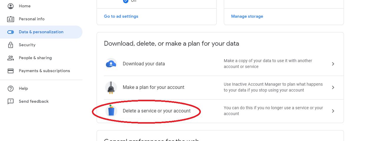 How to delete a Gmail account