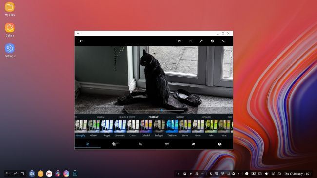 Using apps on the Samsung Note 9 in DeX mode