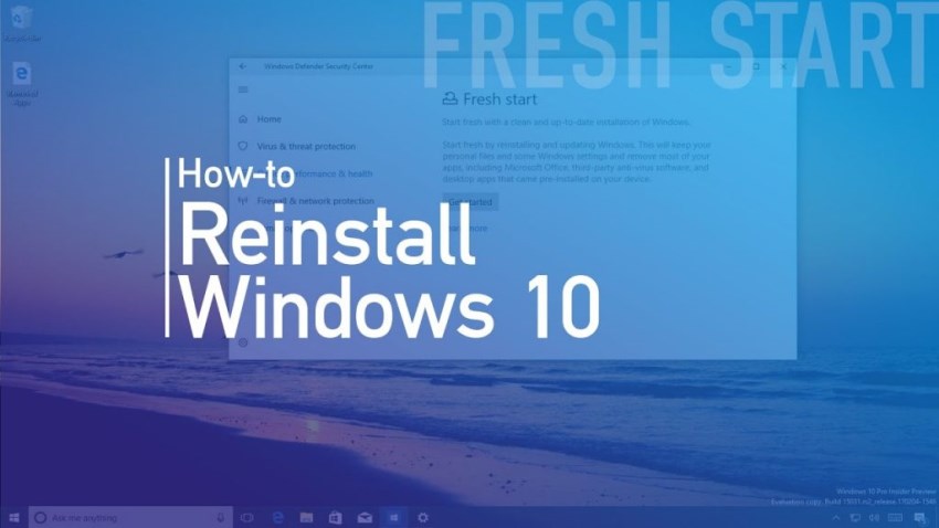 How to reinstall Windows 10